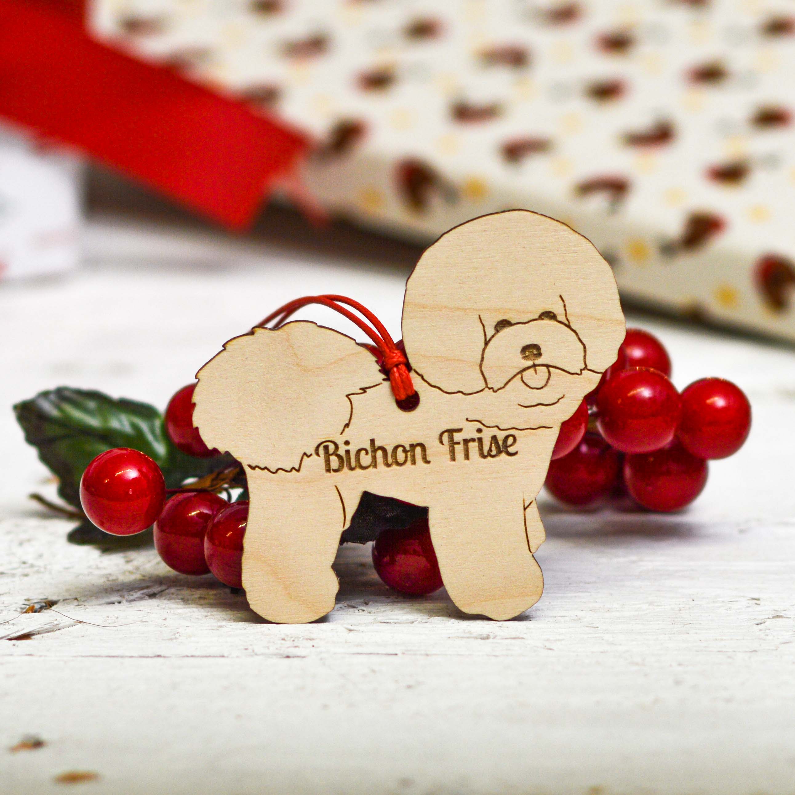 Personalised Bichon Frise Dog Decoration 2