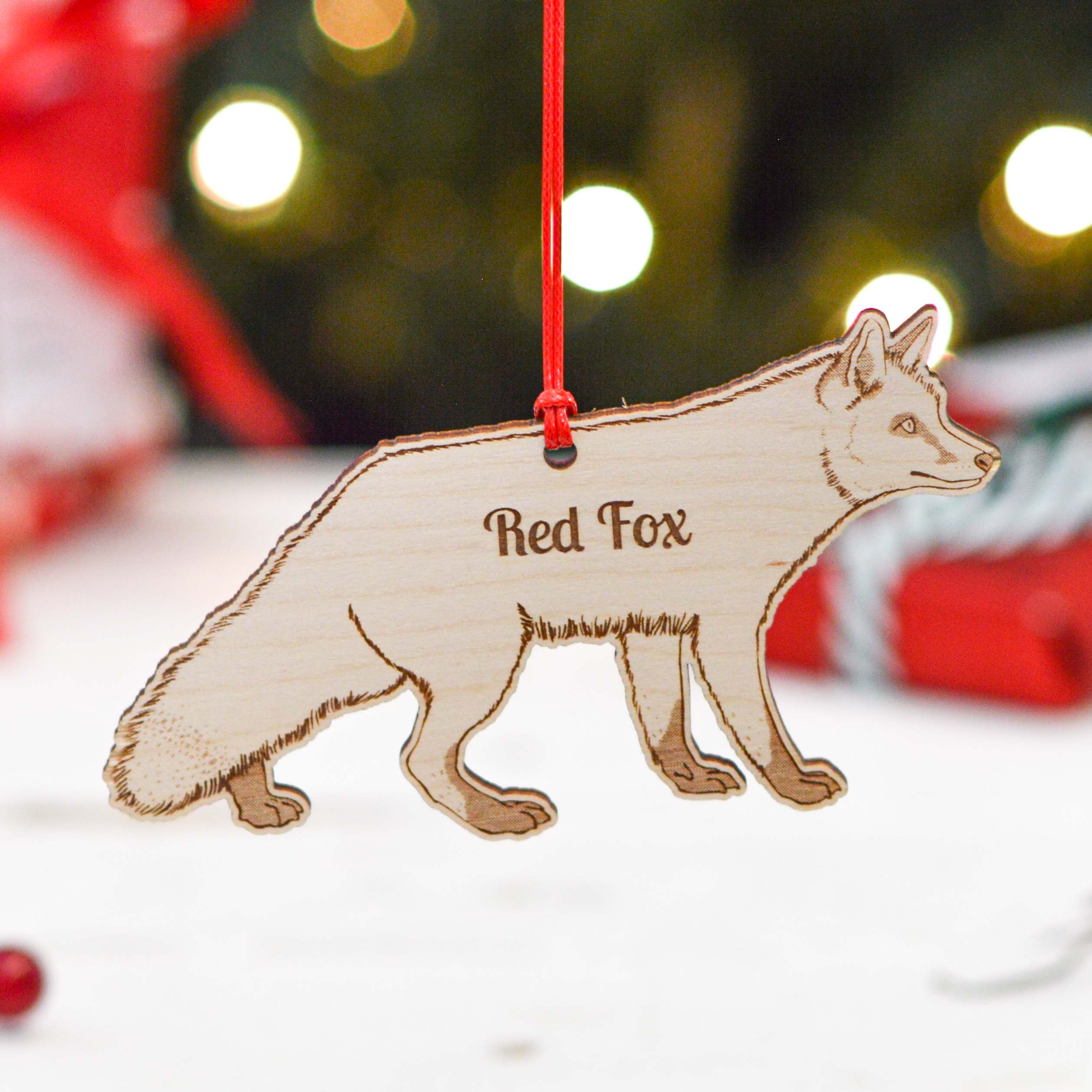 Personalised Red Fox Decoration