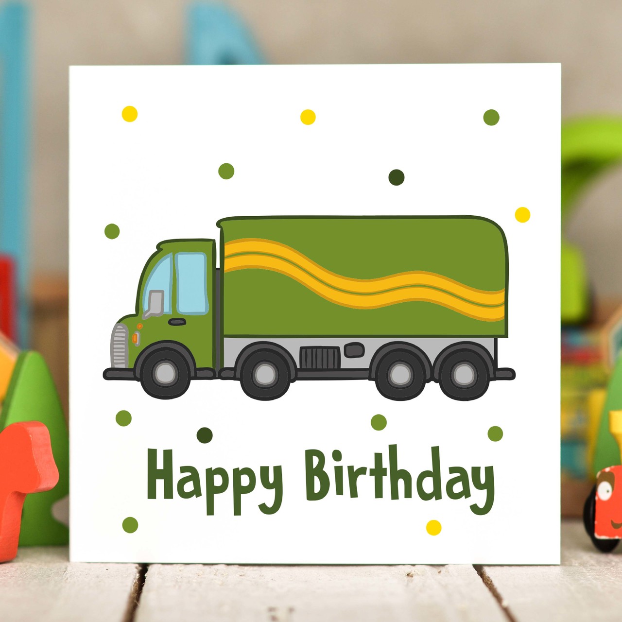 Lorry Birthday Card