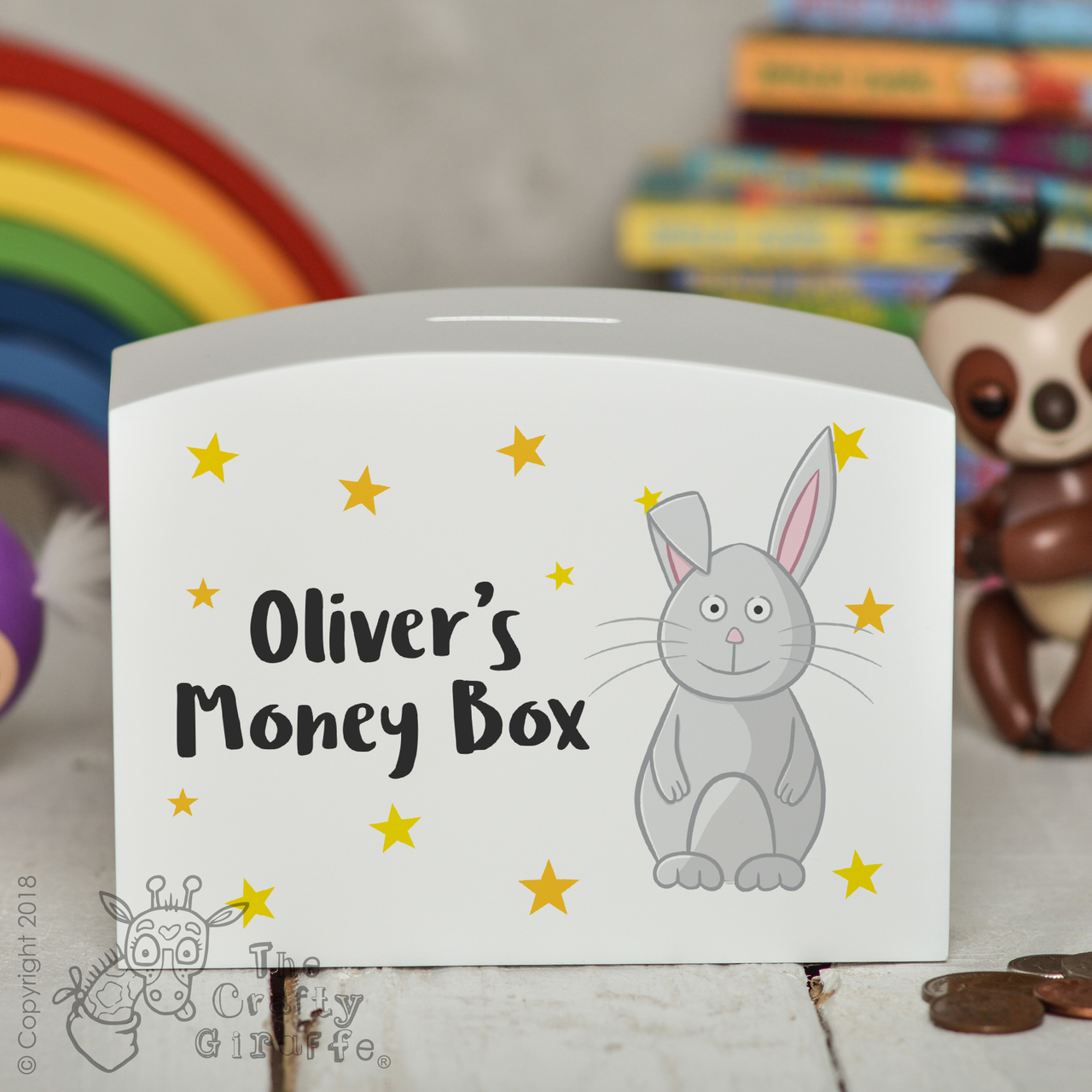 Personalised Rabbit Money Box