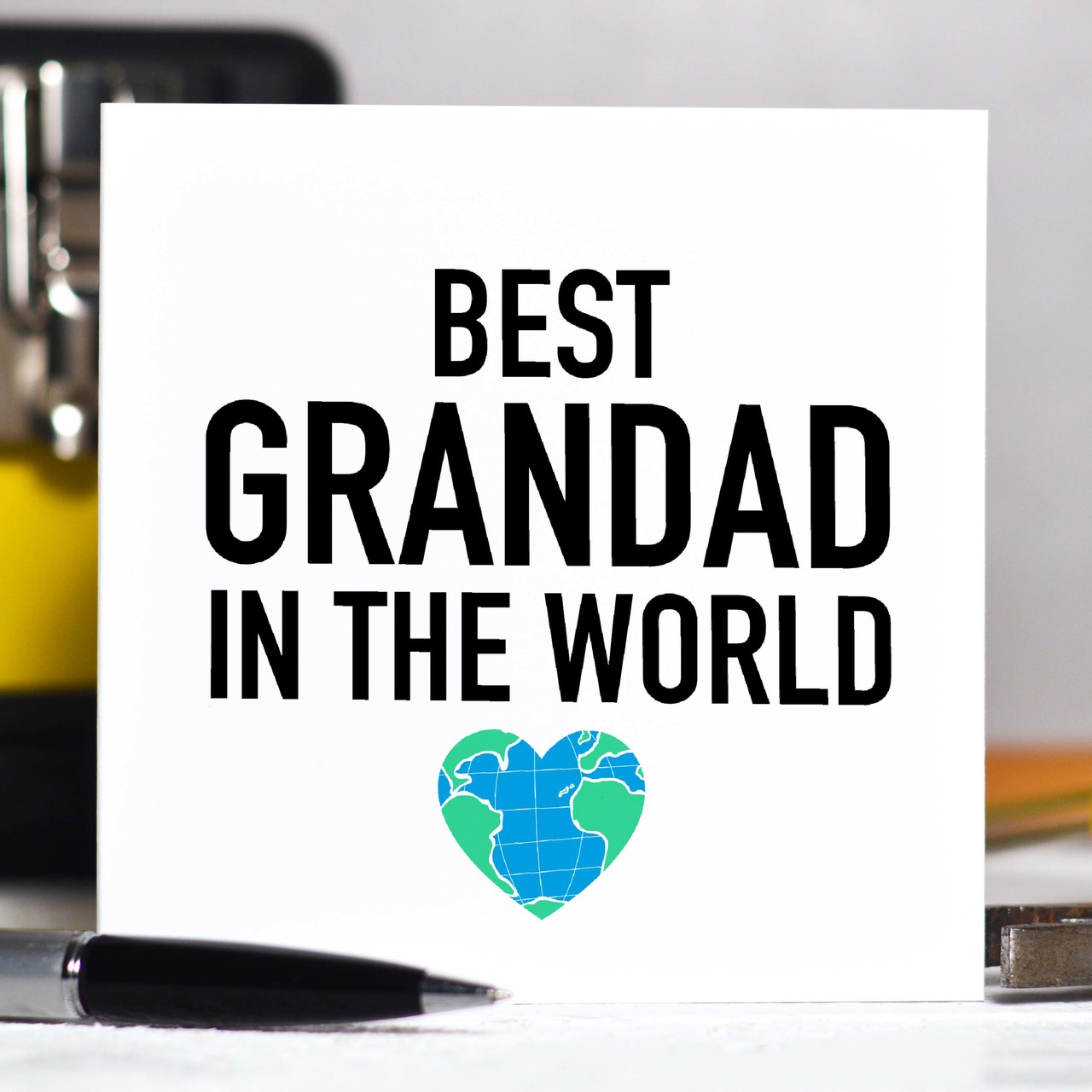 Personalised Best Grandad in the world Card