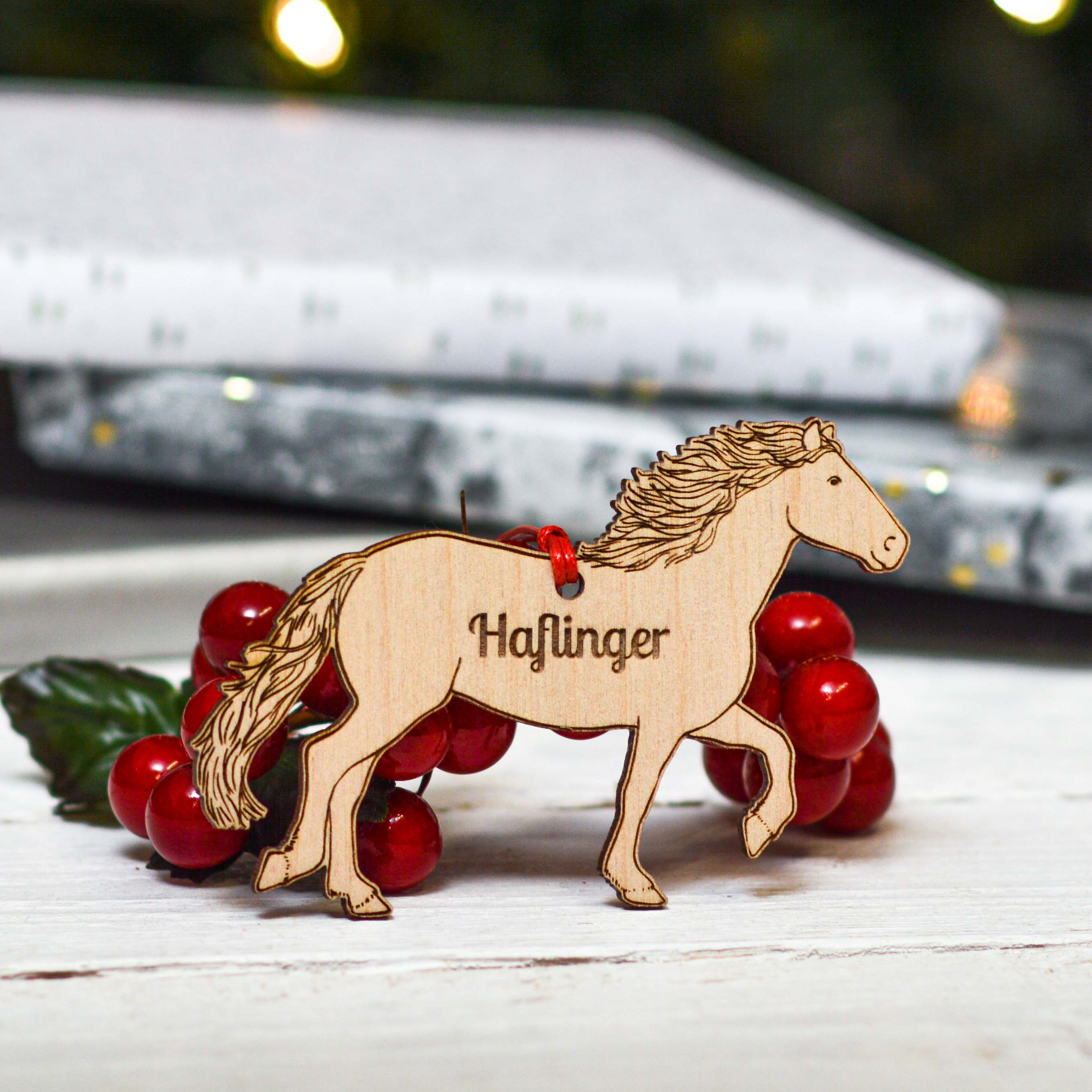 Personalised Haflinger Horse Decoration