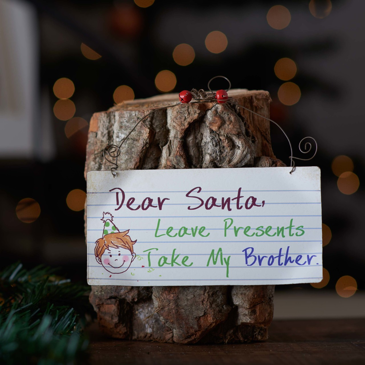 Dear Santa; take my Brother sign