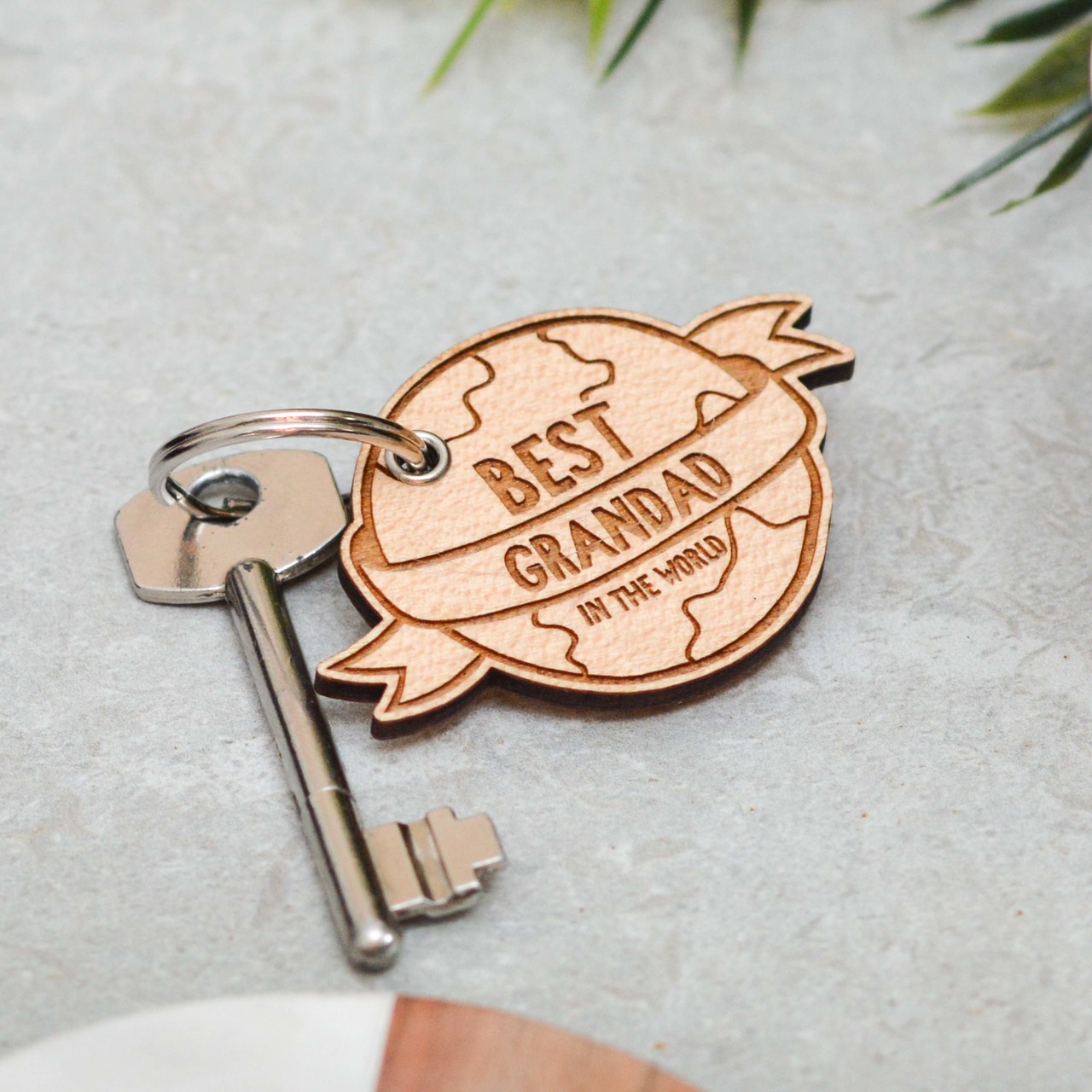 Personalised Best in the World Fathers Day Keyring